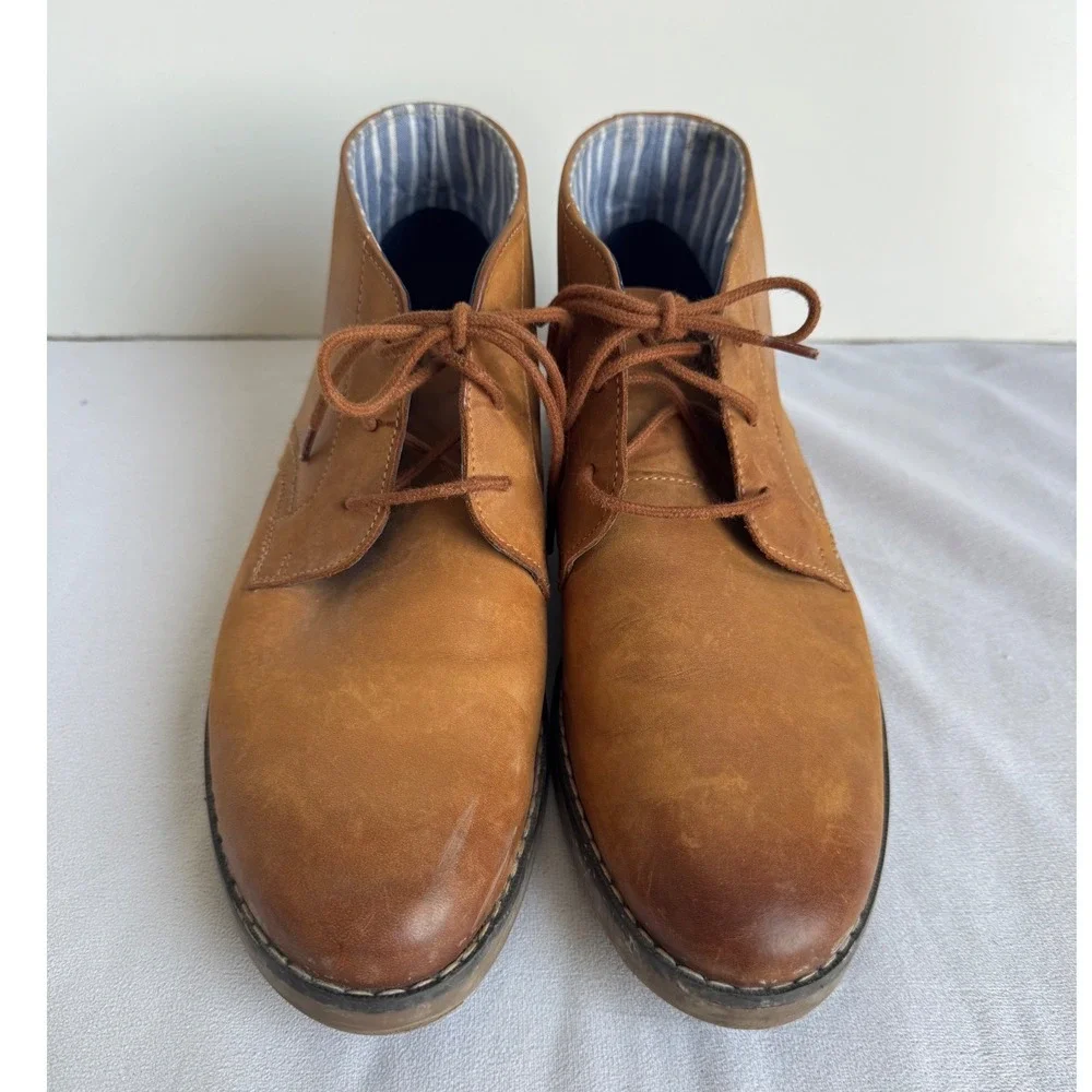 Sperry Top-Sider Mens Tan Leather Chukka Boots lace Size 9M dress business shoes